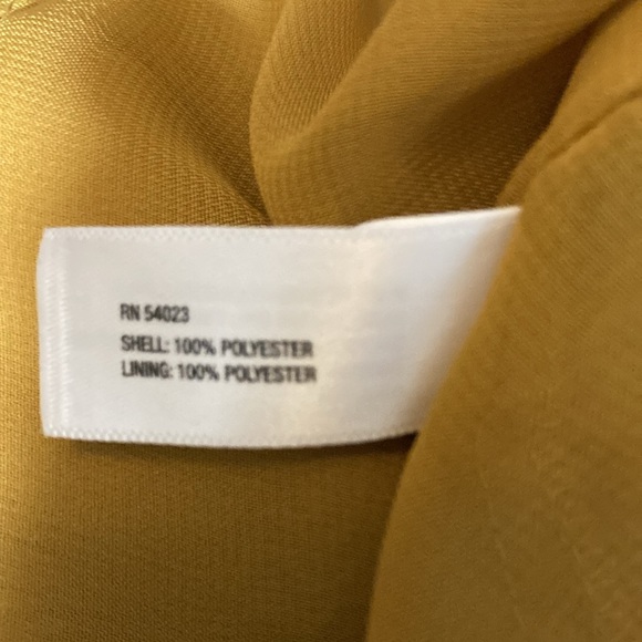 Gap Pleated Skirt Women Size 4 Gold Polyester Sash Tie Lined - Picture 8 of 8